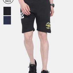ARDEUR Men Pack of 3 Printed Cotton Regular Shorts-picture-26