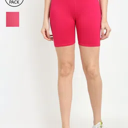 GRACIT Women Pink Cycling Sports Shorts-image-92