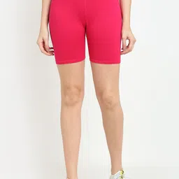 GRACIT Women Pink Cycling Sports Shorts-image-34