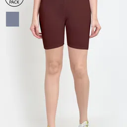 GRACIT Women Pack Of 2 Cycling Sports Shorts-picture-31
