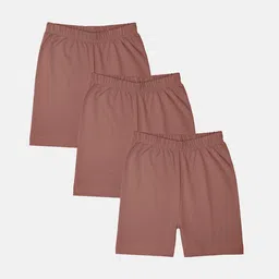 KiddoPanti Girls Pack of 3 Mid-Rise Cycling Sports Shorts-image-55