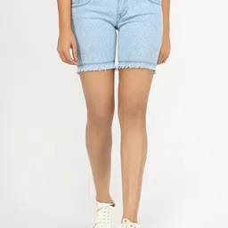 AngelFab Women High-Rise Denim Denim Shorts-picture-21