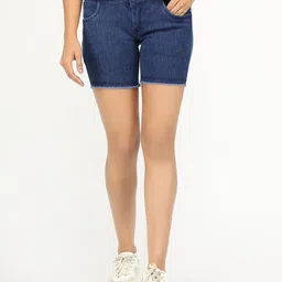 AngelFab Women High-Rise Denim Denim Shorts-picture-33