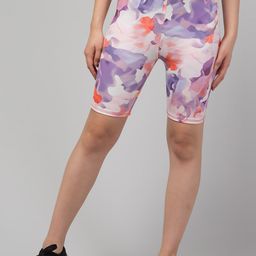 Apraa & Parma Women Abstract Printed Sports Biker Shorts-24