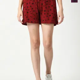 BAESD Women Pack of 2 Printed High-Rise Pure Cotton Shorts-image-80