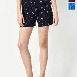 BAESD Women Pack of 3 Printed High-Rise Pure Cotton Shorts-58