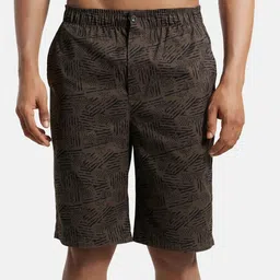 Jockey Men Abstract Printed Mid Rise Cotton Shorts-picture-29