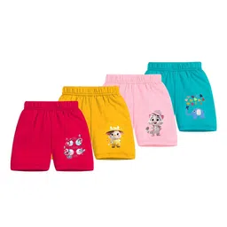 BAESD Kids Pack Of 4 Printed Low-Rise Cotton Sports Shorts-39