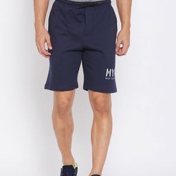 Wear Your Mind Men Navy Blue Mid-Rise Sports Shorts-picture-50