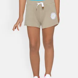 METRO KIDS COMPANY Girls Beige Solid Slim Fit Regular Shorts-image-84