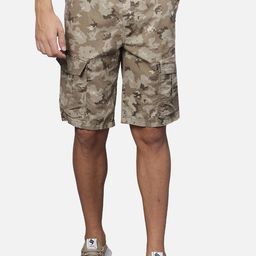 t-base Men Camouflage Printed Cotton Cargo Shorts-image-37