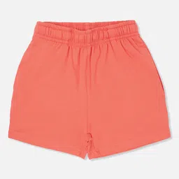 Sweet Dreams Girls Coral Pink Cotton Blend Shorts-picture-12