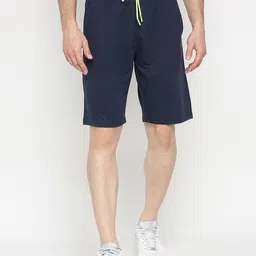 UnderJeans by Spykar Men Navy Blue Solid Lounge Shorts-image-66