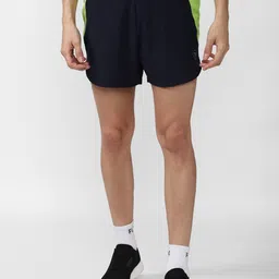 Van Heusen Flex Men Navy Blue Colourblocked Sports Shorts-image-82