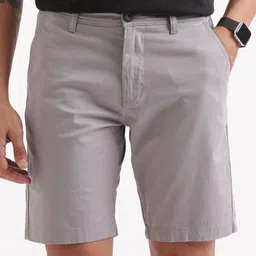 WROGN Men Mid Rise Slim Fit Cotton Chino Shorts-24