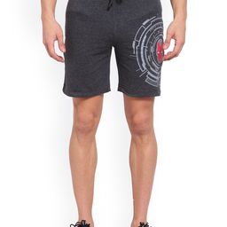 SPORTO Men Grey Graphic Printed Sports Shorts-image-43