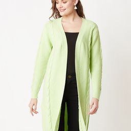 Miramor Self Design Open Front Longline Shrug-5