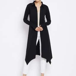 Hypernation Women Black Longline Shrug-28