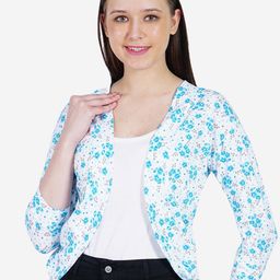 TEEMOODS Floral Printed Cotton Shrug-18