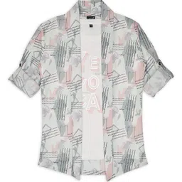 CAVIO Boys Printed Pure Cotton T-shirt with Shrug-image-29