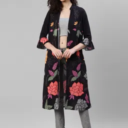 vibes by deebaco DEEBACO Floral Printed Longline Shrug-picture-38