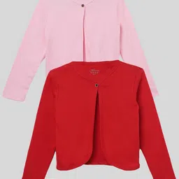 Kryptic Girls Pack Of 2 Pure Cotton Button Shrug-image-3