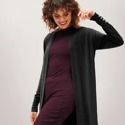 SASSAFRAS Acrylic Longline Open Front Shrug image 4