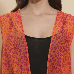 Fashfun Abstract Printed Open Front Shrug image 5