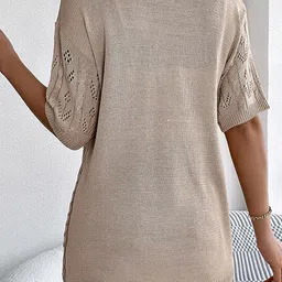 StyleCast x Revolte Self Design Sheer Open Front Shrug image 3