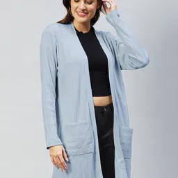 Rigo Solid Open Front Cotton Shrug image 4