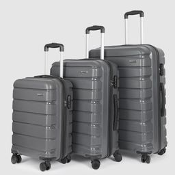 Teakwood Leathers India Set of 3 360-Degree Rotation Hard Sided Trolley Bag-191L-42