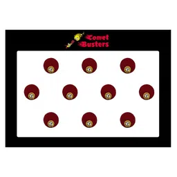 Comet Busters 10 Pcs Embellished Reusable Designer Bindis - Maroon image 1