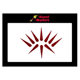 Comet Busters 10 Pcs Reusable Designer Bindis - Maroon image 1