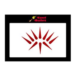 Comet Busters 10 Pcs Reusable Designer Bindis - Red image 1