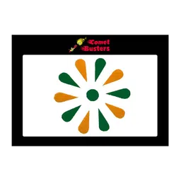 Comet Busters 11 Pcs Reusable Designer Bindis - Green & Mustard Yellow image 1