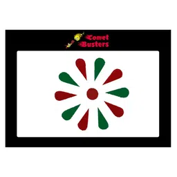 Comet Busters 11 Pcs Reusable Designer Bindis - Green & Maroon image 1