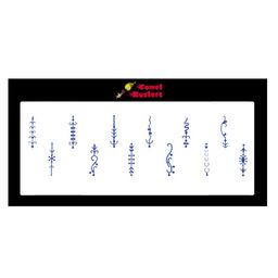 Comet Busters 12 Pcs Reusable Designer Bindis - Blue-48