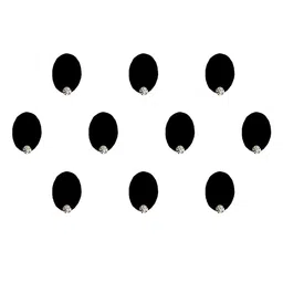 Comet Busters 10 Pcs Embellished Reusable Oval Designer Bindis - Black image 2