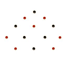 Comet Busters 13 Pcs Embellished Reusable Designer Bindis - Black & Red image 2