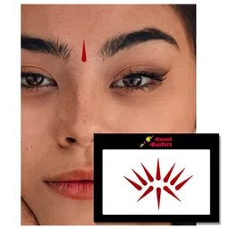 Comet Busters 10 Pcs Reusable Designer Bindis - Red image 3