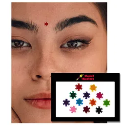 Comet Busters 12 Pcs Reusable Designer Bindis - Multicoloured image 3