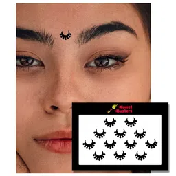 Comet Busters 12 Pcs Reusable Designer Bindis - Black image 3