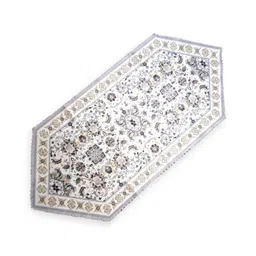 MONKDECOR Grey & Brown Printed Table Runner image 4