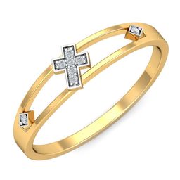 KUBERBOX Diamond-Studded 18KT Gold Ring - 1.76 gm-21