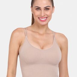 Amour Secret Beige Lightly Padded Dry Fit Sports Bra-image-4