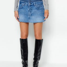 Trendyol Washed Pure Cotton A-Line Mini Skirt-image-96