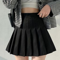 LULU & SKY A-Line Flared Plated Mini Skirt-image-93