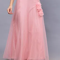 Frolic Rolic Woven Flared Net Maxi Skirt-picture-38