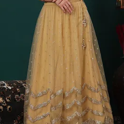 Ethnovog Embroidered Flared Maxi Skirts-image-29