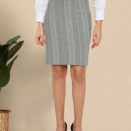 Martini Printed Pencil Midi Skirt-image-59